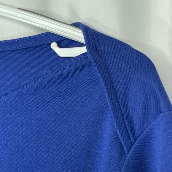 Lands' End knit blue t-shirt tee shirt women's 16 - 18 1x bright blue cotton bln - Picture 3 of 16